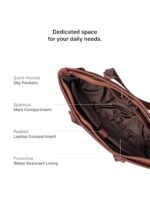 ZOUK Office Bag | Stylish Bags for Office Use | Laptop Bag 15.6 inch | Stylish Tote for Office Use | Purse for Women | Vegan Leather Handbag | Daily & Travel Use | - Image 7