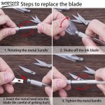 Worison 3pc Detail Pen Cutter with 15 Interchangeable Sharp Blades for Carving, Mat Cutting, Paper Cutting etc - Image 6