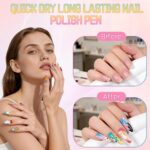 12 Color 3D Nail Art Pen Set DIY Nail Polish Drawing Pens Fine Tip Nail Graffiti Pens for Salon Home Use Quick Dry Waterproof Nail Design Tools - Image 7