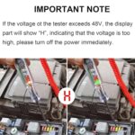 Automotive Test Light, LED Digital Circuit Tester, DC 3V-48V Auto Electric Tester Pen Tool with Extended Spring Wire for Checking Vehicle Car Truck Motorcycle Fuses and Battery - Image 5