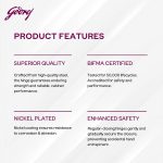 Godrej Cabinet Hinges| Slip On Regular Hinge|15-22 mm Panel Thickness | Concealed Hinges for Full Overlay Doors | Wardrobe, Kitchen, Bathroom | 1 Year Warranty | Pack of 2 - Image 5