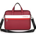 Gilmore Oak Alfred Laptop Bag with Detachable Shoulder Strap – Premium Artificial Leather, Fits up to 15.6” Laptops – Slim, Travel-Friendly (Maroon)