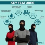 Balaclava Full Face Mask with Arm Sleeves for Men & Women | UV Protection Cooling Combo for Bike Riding, Cycling, Running & Outdoor Sports | Breathable Quick Dry Stretchable Riding Gear - Image 3