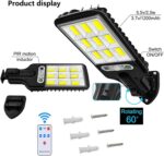 180W Led Solar Street Light Outdoor,10000LM IP65 Waterproof Solar Security Flood Lights Outdoor Motion Sensor, Wired Security Solar Powered Flood Lights for Indoor, Outside, Yard, Garden - Image 5