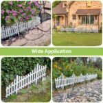 Rushwak Garden Fence Outdoor (8 Panels - 10ft Total Running Length) Fence for Garden Fencing Plastic PVC Durable Easy Installation Decorative Picket Fence Border Edging for Lawn Pathway & Flower Beds - Image 7