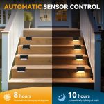 OUILA Sensor Light for Home Outdoor Waterproof | Warm White Solar Wall Lights for Garden, Balcony & Boundary Wall | Auto ON/Off | Solar Powered LED Lights (Yellow 4) - Image 7