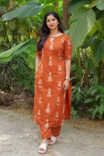 GoSriKi Kurta Set for Women Viscose Printed | Kurti Set for Woman | Kurta Pant Set Women | 2 Piece Set Womens | Round Neck Elbow Length Sleeve Regular Fit Stylish Ethnic Outfit Clothing - Image 4