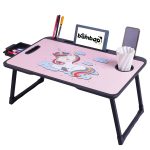 Real Bamboo Wood Smart Multipurpose Foldable Laptop Table with Cup Holder, Study Table, Bed Table, Breakfast Table, Portable,Ergonomic & Rounded Edges/Non-Slip Legs~~ (US Biding Unicorn) - Image 6