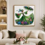 CHEFERYN 5D Diamond Painting Butterfly Kit for Adults & Kids | Rhinestone Crystal Art Painting with Tools | DIY Wall Decoration Frame Craft Kit | Home Decor Gift (30CM X 30CM) (Lady Umbrella) - Image 3