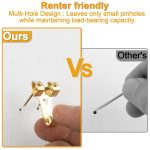 303Pcs Picture Hanging Kit, Picture Hangers Assorted Kit with Heavy Duty Picture Hanging Hooks/Hardware Nails/Sawtooth/Wire/D Rings/Level, Metal Picture Wall Hooks for Frame Canvas Mounting - Image 4
