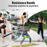 Premium Resistance Bands Set of 5 – Exercise & Fitness Loop Bands for Hip, Glutes, Legs, Squats, Yoga, Pilates, Physical Therapy & Gym Workouts – Booty Belt for Strength Training & Stretching - Image 6