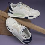 Red Tape Men's Sneakers White Blue Pu Mesh TPU Round Toe Lace-Up - Image 6
