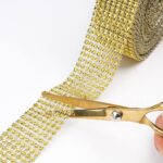 Rhinestone Lace for Saree Ribbon for Crafts, Cake, Birthday Decorations, Wedding, Baby Shower Event and Arts (7 Meter) - Image 4