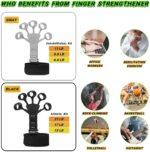 Finger Strengthener & Hand Gripper Combo with Counter Meter – Hand Strength Gripper & Finger Gripper for Forearms Exercise Equipment & Arms Workout - Image 6