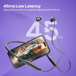 NB03 Lite Wireless Bluetooth Neckband Earphones with Mic | in-Ear Headphones with Deep Bass, Long Battery, Fast Charging, Magnetic Earbuds & Comfortable Fit for Calls, Music & Sports (Black) - Image 4
