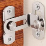 Stainless Steel Door Bolt Lock | Heavy Duty Flip Latch for Sliding Barn Doors, Gates, Bathrooms, Garage, Outdoor Garden – Latch Lock Hardware | Windows | Cabinets (90 Degree Door Latch Lock)