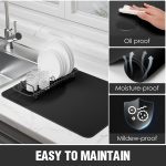 Large Kitchen Water Absorbent Mat for Dish Drying | Mat for Drying Kitchen Utensils | Extra-Large Drying mat for Kitchen Water-Absorbing Drying mats for kitchenware (40 * 60) - Image 3
