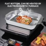 Stainless Steel Serving Dish with Tray| 32×19×6 cm Deep Steam Table Pan | Multipurpose Buffet Server, Salad & Fruit Platter, Roasting & Baking Container, Dishwasher Safe Kitchenware Tray (Silver) - Image 4