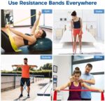 Natural Rubber Resistance Bands For Toning. Strength Training, Stretching, Physical Therapy, Pilates, Yoga Exercises Home Fitness Workouts For Men/Women (3 Bands Set - 6Ft Each) - Image 2
