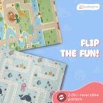 BabyPro 5mm Reversible Baby Playmat, 5 x 4 ft Foldable Mat, Jungle Galaxy | Waterproof, BPA-Free XPE Foam, Non-Toxic Bounce-Back Cushion, XL - Image 7