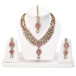 Shining Diva Latest Stylish 18k Gold Plated Traditional Kundan Necklace Jewellery Set for Women - Image 2