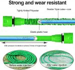 25FT Expandable Garden Hose, Flexible Water Hose with 8-Pattern Spray Nozzle, Expands 3X Length, Leakproof Garden Hose Pipe with 1/2" & 3/4" Connectors for Lawn, Garden, Yard & Car Wash (Green) - Image 3