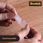 3M Scotch Magic Tape Roll with Refillable Dispenser | 1.9cm x 32.9 meter | Invisible, writable and hand tearable | For school projects, home and office use - Image 6