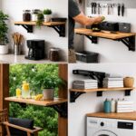 Foldable Shelf Bracket 16 Inch Heavy Duty, Folding Table Bracket Wall Mounted Support for Fold Down Table, Workbench, Kitchen Counter, Study Desk & Space Saving Shelf, Black Metal Bracket Pack of 2 - Image 4
