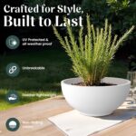 YUCCABE ITALIA FOXB KTR 18 INCH Pots for Plants Highly Durable Polymers Lightweight Indoor Outdoor Flower Pot Gamla Tree Planter Container Planters for Living Room, Balcony, Garden, Office - Image 5