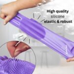Dog Shampoo Gloves for Bathing – Silicone Dog Washing Gloves with Bristles – Pet Hair Removal Glove for Dogs & Cats – Puppy Essentials – Dog Grooming Supplies & Accessories – Shampoo Brush for Pets - Image 4