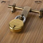 Godrej Locks I Navtal 7 levers 65 mm I 4 Keys I Padlock for Main Door I Gate Lock I Tool Box, Shutters, Shops & Offices I Strong Hardended Corrosion Resistant Shackle I Brass Material & Brass Finish - Image 2