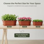 Kraft Seeds Regalia 16 inch Medium(Pack of 1) Flower Pots for Garden with Bottom Plate Big Size Durable UV Resistant Plastic Gamla for Plants Indoor Outdoor Weatherproof - Image 8