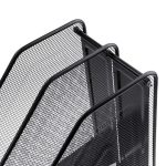 Metal Mesh Desk Organizer Shelves for Magazine Holder File Organizer Folder with 4 Vertical Sections (STYLE 2) - Image 4