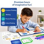 Skillmatics Storybook Art Kit - Create Adventure Stories, DIY Craft & Writing Kit with 300+ Stickers, Scrapbooking & Journal Activity, Gifts for Kids Ages 5, 6, 7, 8, 9, 10 | Create Adventure Stories, Scrapbooking & Journal Activity, Screen-Free Fun, Gifts for Kids Ages 5–10 - Image 7