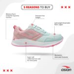 ASIAN Women's Cute Sports Running Shoes,Walking, Gym Casual Sneaker Lace-Up Shoes for Girl's - Image 4