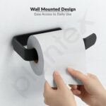 Plantex Space Aluminium Toilet Paper Roll Holder/Tissue Paper Holder/Toilet Tissue Paper Holder for Bathroom Accessories (Black) - Image 8