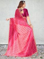 Women's Georgette Lehriya Print Saree with Unstitched Blouse Piece - Image 3