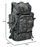 F Gear Neutron ACV 50L, Unisex Trekking Bag|Military Bag|Army Bag|Hiking Camping Travel Leisure Tourist Outdoor Sport Rucksack|Multi Pockets, Shoulder Bag - Drawstring Top Open |1 year warranty - Image 7