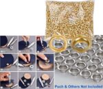 DIY Craft 1000 Pcs, Multi-Color Metal Eyelets Washer Grommets Kit Hole Punch Plier Gold/Silver Eyelets Washer Kit for Leather, Canvas, All Fabrics Clothes, Shoes, Belts, Bags, Contain Gram (1000) - Image 8