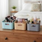 Xmart India Plastic Storage Baskets wardrobe organizer Multipurpose storage and organisers for Kitchen, Clothes,Toys, Office – Durable & Stackable storage box and organiser for Home & Kitchen(3 Pcs) - Image 3