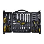 STANLEY STMT81243 110-Piece High Quality Multi-Toolkit containing Pliers, Spanners, Drivers, Sockets, Bits, Wrenches & Ratchets for Home, DIY & Professional Use, 1 Year Warranty, Yellow & Black