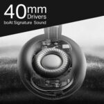 boAt Rockerz 371, 40mm Drivers, 50hrs Battery, 60ms Low Latency, ENx Tech, BT v5.4, Foldable Cups, Voice Assistant, Bluetooth Headphones, Wireless Headphone with Mic (Black Sabre) - Image 4