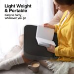 FOVERA Lap Desk Cushion | Fits up to 17” Laptop | High-Density Foam Cushion, Mouse-Friendly Flux Leather Top Surface, Soft Wrist Support, Side Storage Pockets, Removable Cover (Dark Grey) - Image 7