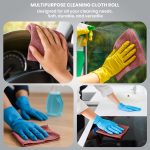 ShineXPro Microfiber Cleaning Cloth Roll, 20Pcs, 4000 Times Washable - 10X Cheaper Than Paper Kitchen Towel Roll - Ultra Absorbent Lint Free Microfiber Cleaning Cloth for Kitchen - Tearable, Reusable - Image 3