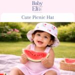 Baby Eli Premium Cotton Summer Bucket Hat – Breathable Wide Brim Sun Cap for Infants & Toddlers (6-24 Months), Soft Sun Protection Beach Hat for Boys & Girls White - Image 5