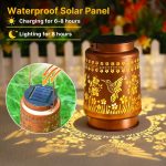Hummingbird Solar Lanterns Outdoor Waterproof Hanging Solar Lights Gifts for Women Metal Solar LED Lanterns Outside for Garden, Yard, Patio, Lawn, Porch - Image 4