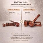 Premium Terracotta Clay Miniature Musical Instruments Combo | Handmade Clay Tabla Veena Harmonium Showpiece for Home Decor, Return Gift, Table Decoration, Indian Handicraft (Large) - Image 7