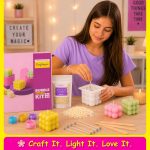 Craftinger DIY Bubble Candle Making Kit with 400gm SOYA Wax | 2 Different Size Silicon Molds | 4 Pigment | Wicks & Sticks | Beginner Kit for Kids & Adults | Ideal for Birthday Gifts, Craft Lover - Image 4