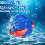 Flush Toilet Bowl Cleaner Tablets Automatic Toilet Tank Cleaner, Blue Freshener Tablets for Stain Removal, Deodorizing & Long-Lasting Cleaning – Easy to Use, Septic Safe (30 Tablettss) (10) - Image 3