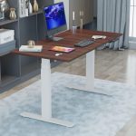 JIN OFFICE Titan Premium Dual Motor 3-Stage Electric Height Adjustable Desk| Sit Stand Table for Home| Standing Desk with 125Kg Wt. Cap, 3 Year Warranty| 3 Memory Presets| White & Brown| 1500 * 750mm - Image 8